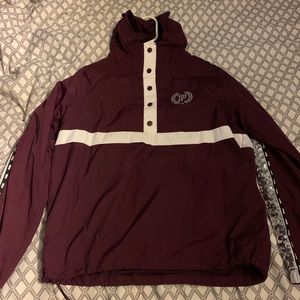 Pink snap funnel neck sport jacket